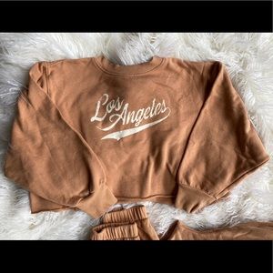 Matching Peach Sweat Set
